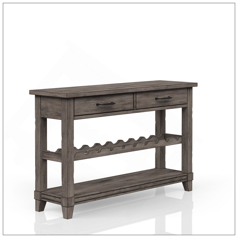 Console avec rangement pour bouteilles de vin et tiroirs de rangement