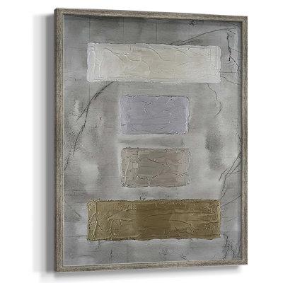 Metallic Monoliths III Framed Print - Solid Wood
