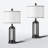 Tatyanna 26" Modern USB Table Lamp Set with Night Light, Built-in Outlet
