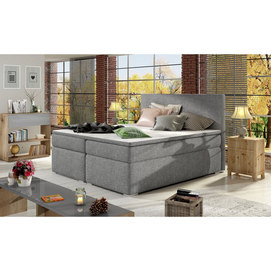 Boxspringbett Gaydos mit Topper und Bettkasten