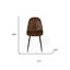 Ensemble de quatre chaises d'appoint en espresso et en faux suède noir et acier