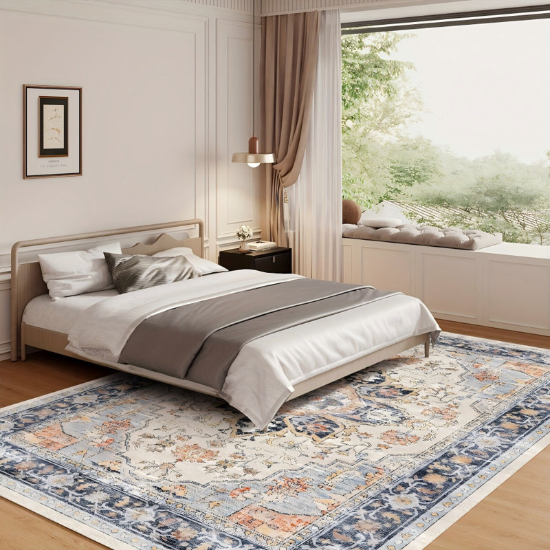 Devnew Solid Colour Machine Printed Area Rug, Rectangle 120 x 170 cm