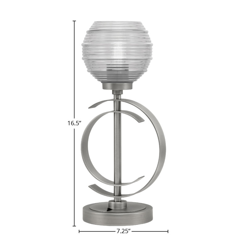 Aroon Lamp, Graphite, Clear
