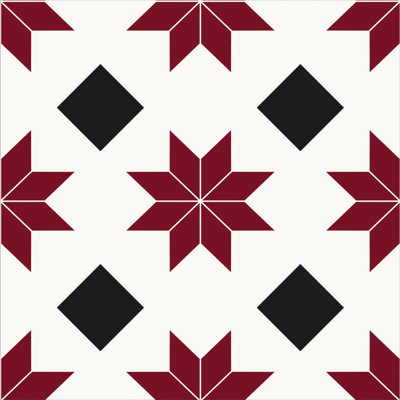 Orion 30.48 x 30.48cm Vinyl Field Tile in Red 10 Per Pack