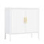 Classeur en acier de couleur blanche, 2 tablettes réglables pour la maison et le bureau, verrouillable, verrou de haute qualité, résistance, hauteur de 30,87 po, largeur de 15,81 po, profondeur, fixation murale, assemblage facile avec visuel-1817790286