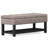 Cosmopolitan 44"W Vegan Leather Transitional Storage Ottoman Bench with Tufted Lift-Top and Shelf-1582890966