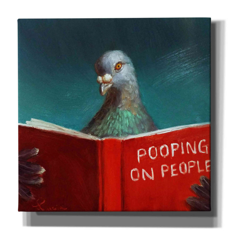 «Pooper on People» par Lucia Heffernan, reproduction d'art sur toile tendue, H 18 po x l 18 po x P 0,75 po