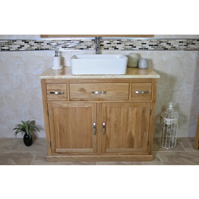 Lorenzo 1000mm Single Bathroom Vanity with Vessel Ceramic Basin