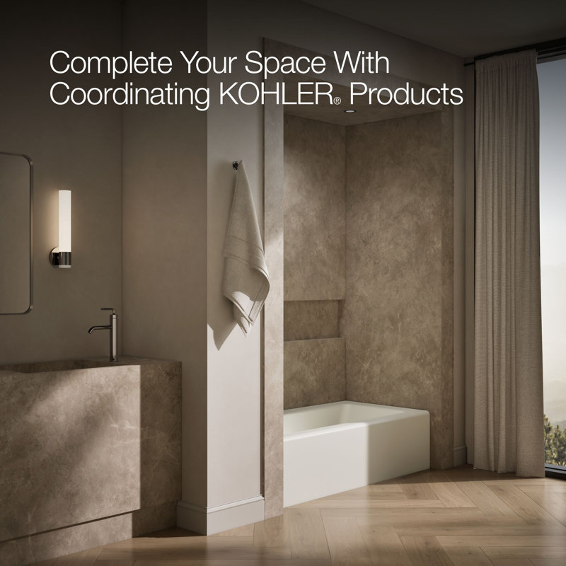 Bellwether® Alcove 66" x 32" Soaking Bathtub, Biscuit