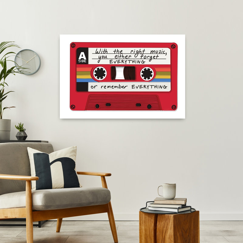 «Music Memory», art abstrait rétro, H 24 po x l 36 po