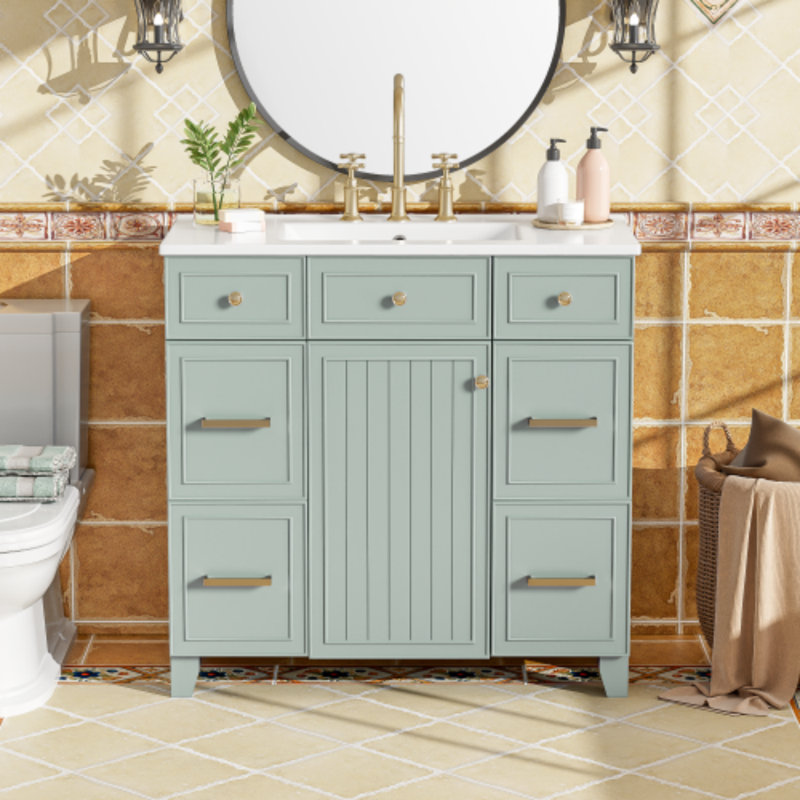 Meuble-lavabo 36 po avec lavabo en céramique