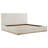 Eterna Grounded Platform Bed with Fabric Upholstered Headboard and Wooden base Slats-108606779