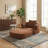 Oversized Upholstered Convertible Accent Barrel Chair-1364856245