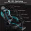 Metro Lane Adjustable Reclining Ergonomic Faux Leather Swiveling PC & Racing Game Chair with Footrest-767242974