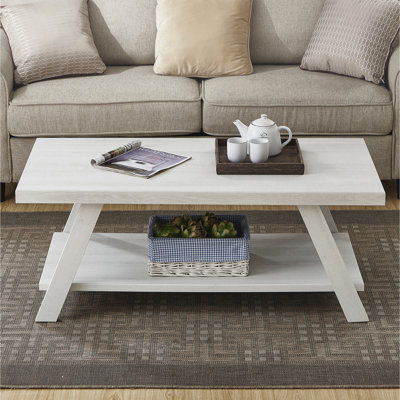 Table basse à 4 pieds avec rangement Angeleca