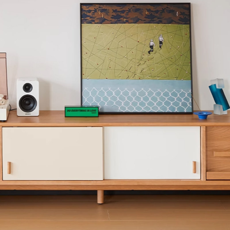Meuble télé en bois massif personnalité