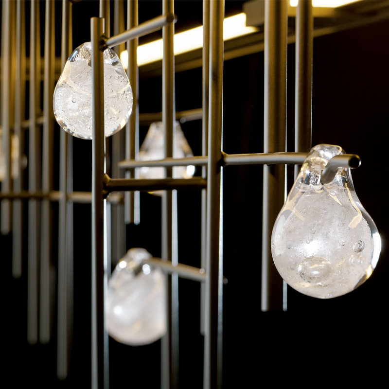 Luminaire suspendu linéaire à DEL Four Seasons Spring, Fumée foncée, Longueur