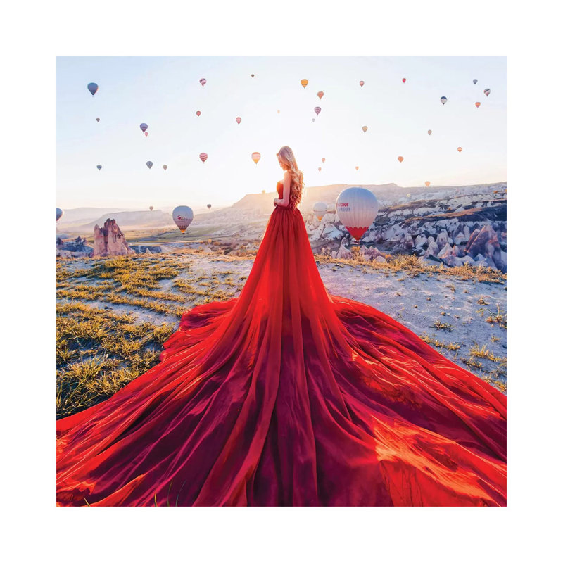 «The Splendid Sun in Cappadocia» par Hobopeeba - reproduction de photo, Pas de tapis, H 18 po x l 18 po x 1,5 po