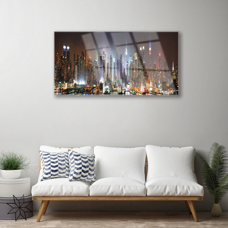 Houses City - Unframed Photograph on Glass