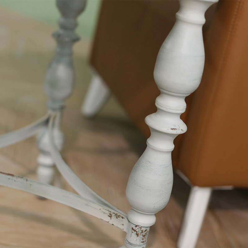 Accent Rustic Wooden Carved Coffee Table