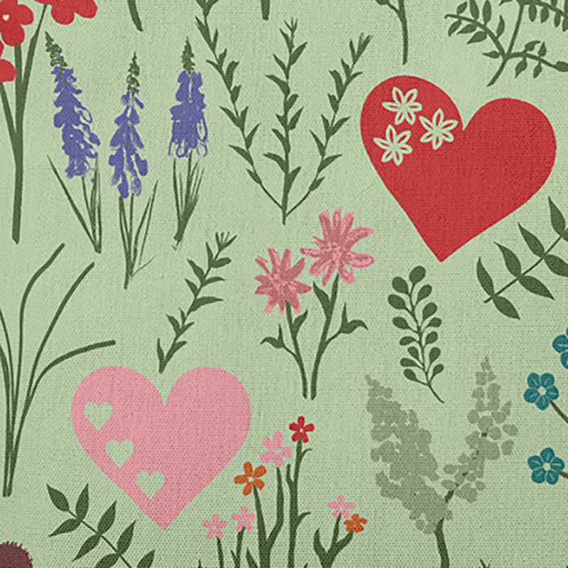 Coussin décoratif Valentine Garden, Vert clair, 20 po x 20 po