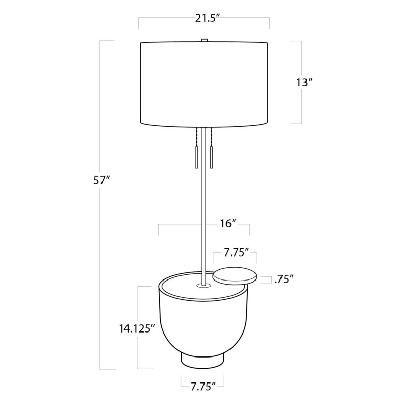 Theo Floor Lamp (Ebony)
