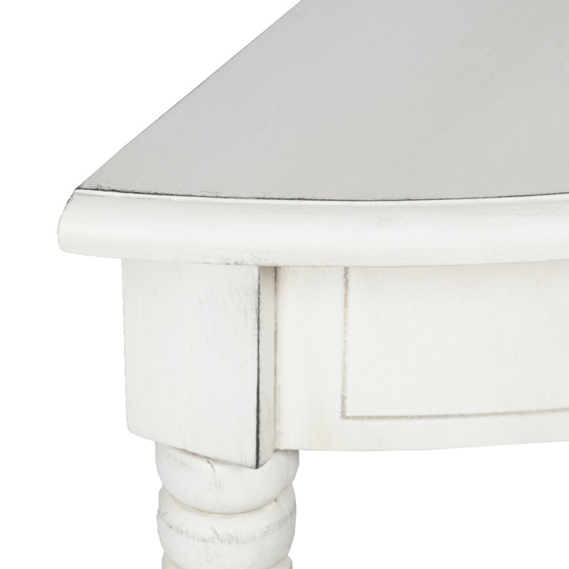 Callum 80cm Solid Wood Console Table, White