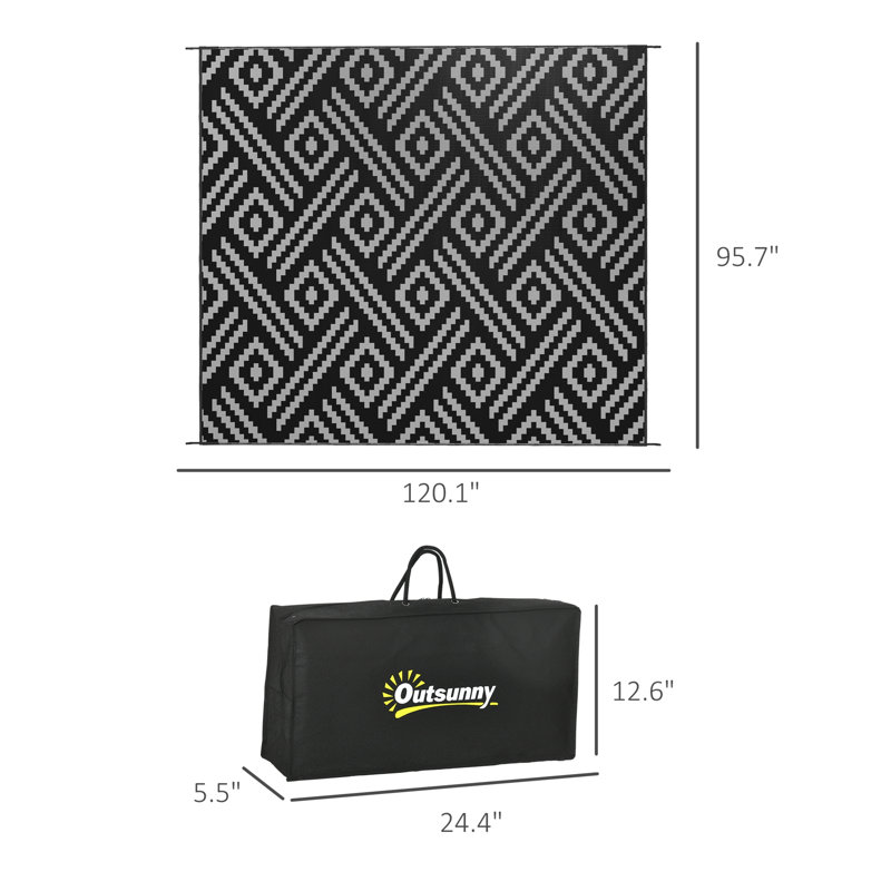 Tapis d'extérieur réversible, Rectangulaire 8 pi x 10 pi