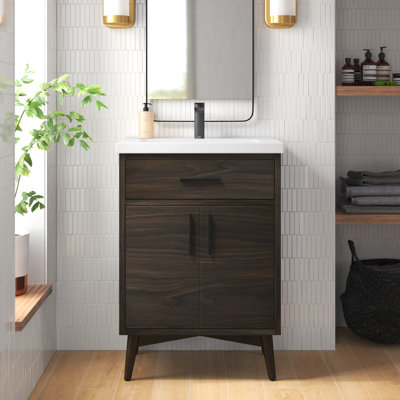 Binford 24'' Single Bathroom Vanity with Ceramic Top