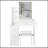 29.2" Small Size Left Bedside Cabinet Vanity Table + Cushioned Stool, 2 AC+2 USB Power Station, Hair Dryer Bracket, Extra Large Touch Control Sliding LED Mirror, Tri-Color Switching, Brightness Adjust-852697255