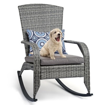 Alissabeth Wicker Outdoor Rocking Chair by Lark Manor