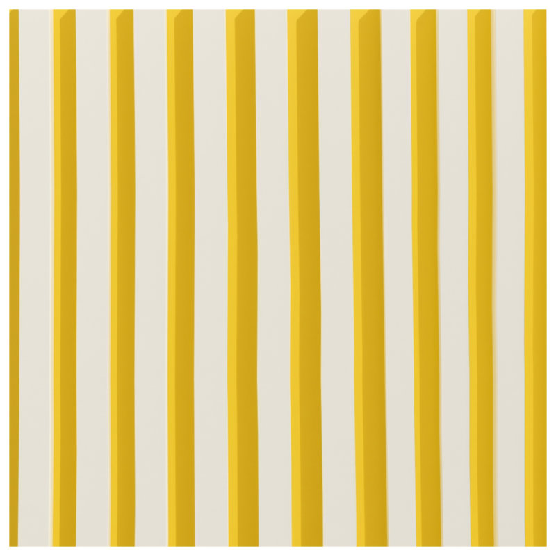 Yellow White Stripes Bedding Stripes Bedspread Pattern, Full / Double
