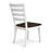 Halvorsen Modern Dining Chairs, Set Of 2, Dirty Oak/White Finish Solid Rubberwood