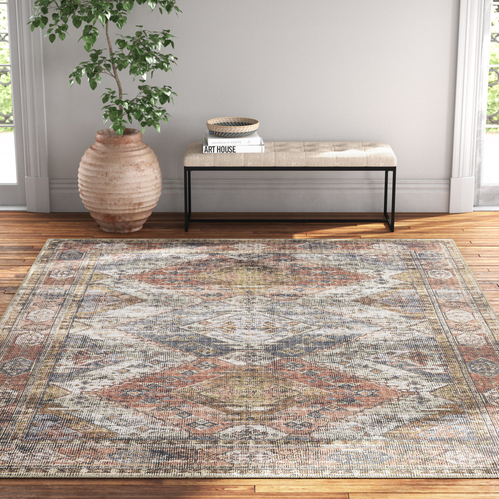 Gelo Apricot Mist Oriental Rug, Rectangle 5' x 7'6"