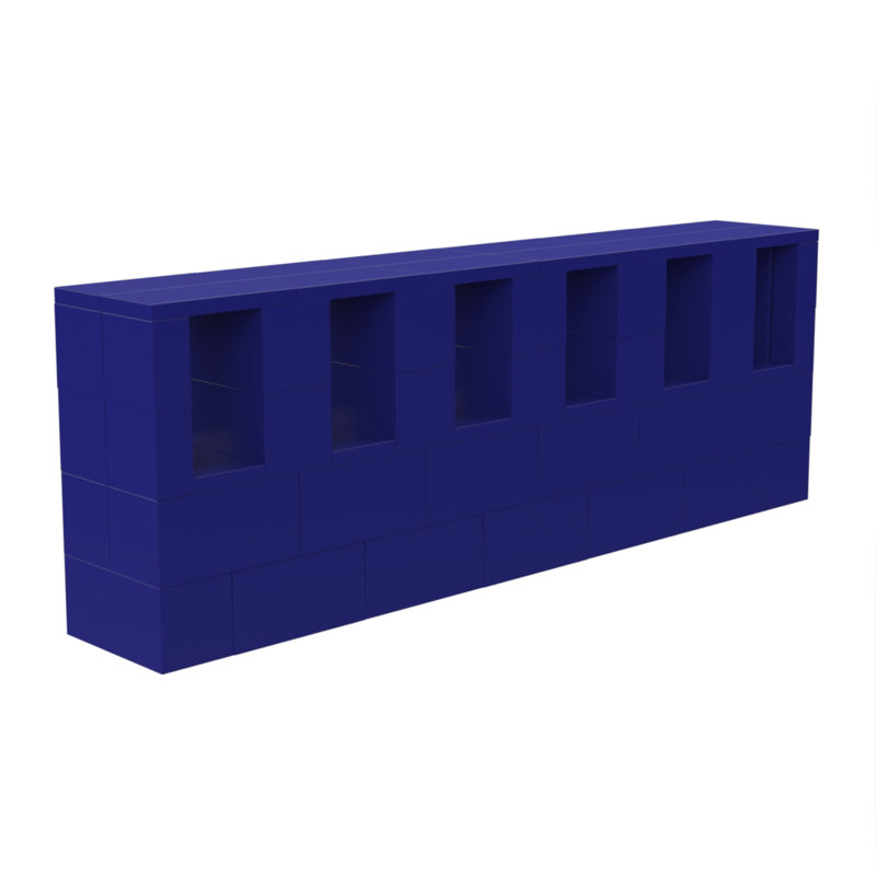 Unfinished TV Stand for TVs up to 70", Blue, 25" H x 72" W x 12" D