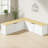 L-shaped Storage Bench With With Lift-top Compartments