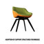 Table de salle à manger de style crème 63 po avec 4 chaises polyvalentes en polyuréthane, coussin épais et confortable, facile à assembler et idéale pour un usage domestique