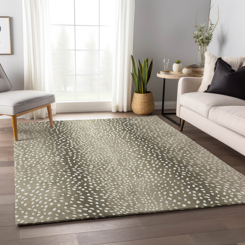 Premium Machine Washable Merilou AMF44 Fawn Rug, Rectangle 10' x 14'