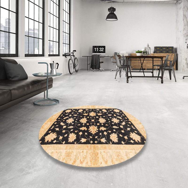 Tapis abstrait moderne 3386, Rond 7 pi