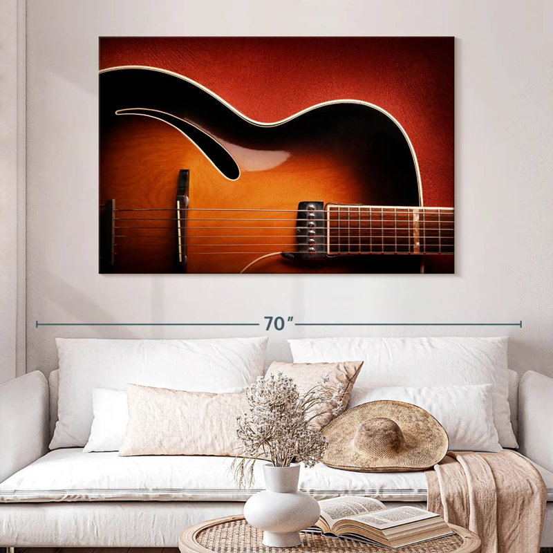 Guitare brillante, H 8 po x l 12 po
