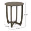 Table en bois gris rustique - conception de 27,5 po avec apparence