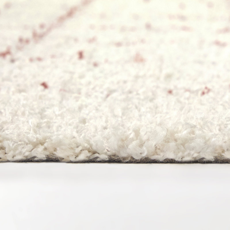 Melinda Orange Geometric Shag Area Rug, Rectangle 5'3" x 7'