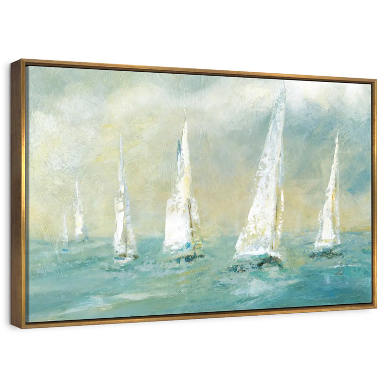 Ocean Breeze II, Floating Frame Gold, 31" X 21"