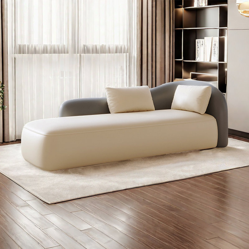 Méridienne Giorgiana, Accoudoir à droite (vu de face), Beige/gris