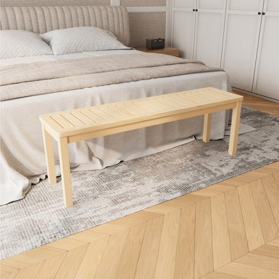 Banc d'entrée en bois massif, 52 po - Élégant et polyvalent vestibule fonctionnel et élégant