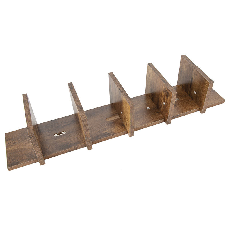 5Tier Floating Wall Shelves Rack Bookshelf Storage Display Rack Home Decor Black