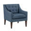 Chaise d'appoint - Tissu d'ameublement bleu capitonné-616355589
