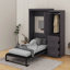 Lit escamotable avec garde-robe et tiroirs, lit de rangement, peut être plié dans une armoire-114402486