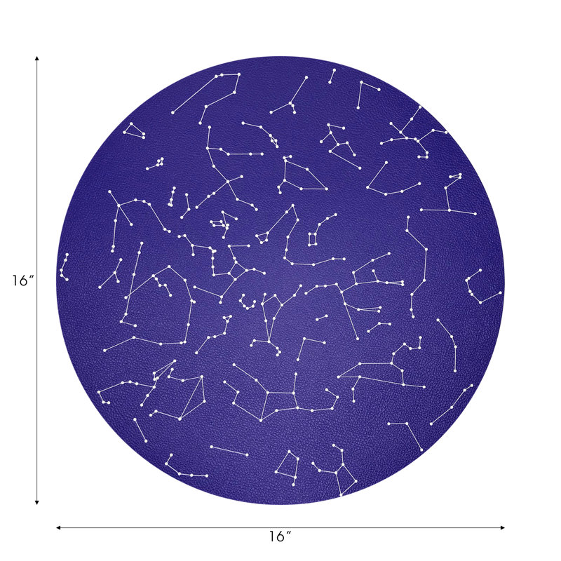 Constellations Stars Pebble 16" Vinyl Placemat