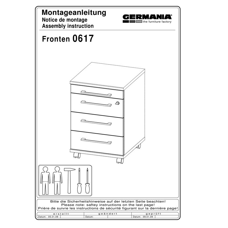 41cm Wide 4 -Drawer File Cabinet